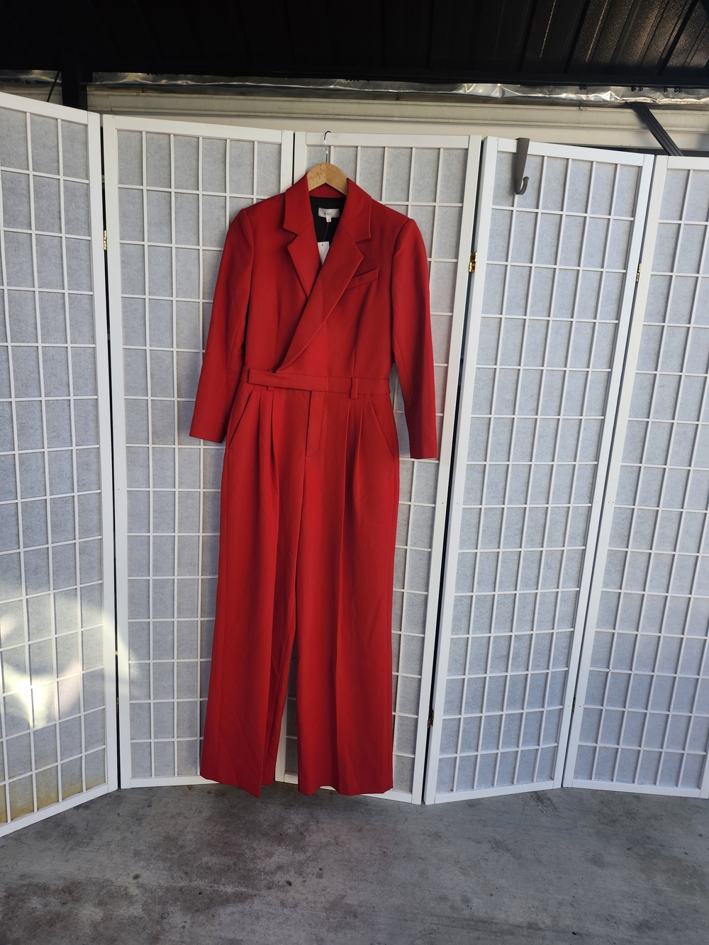 A.L.C. Bold Red Tailored Jumpsuit